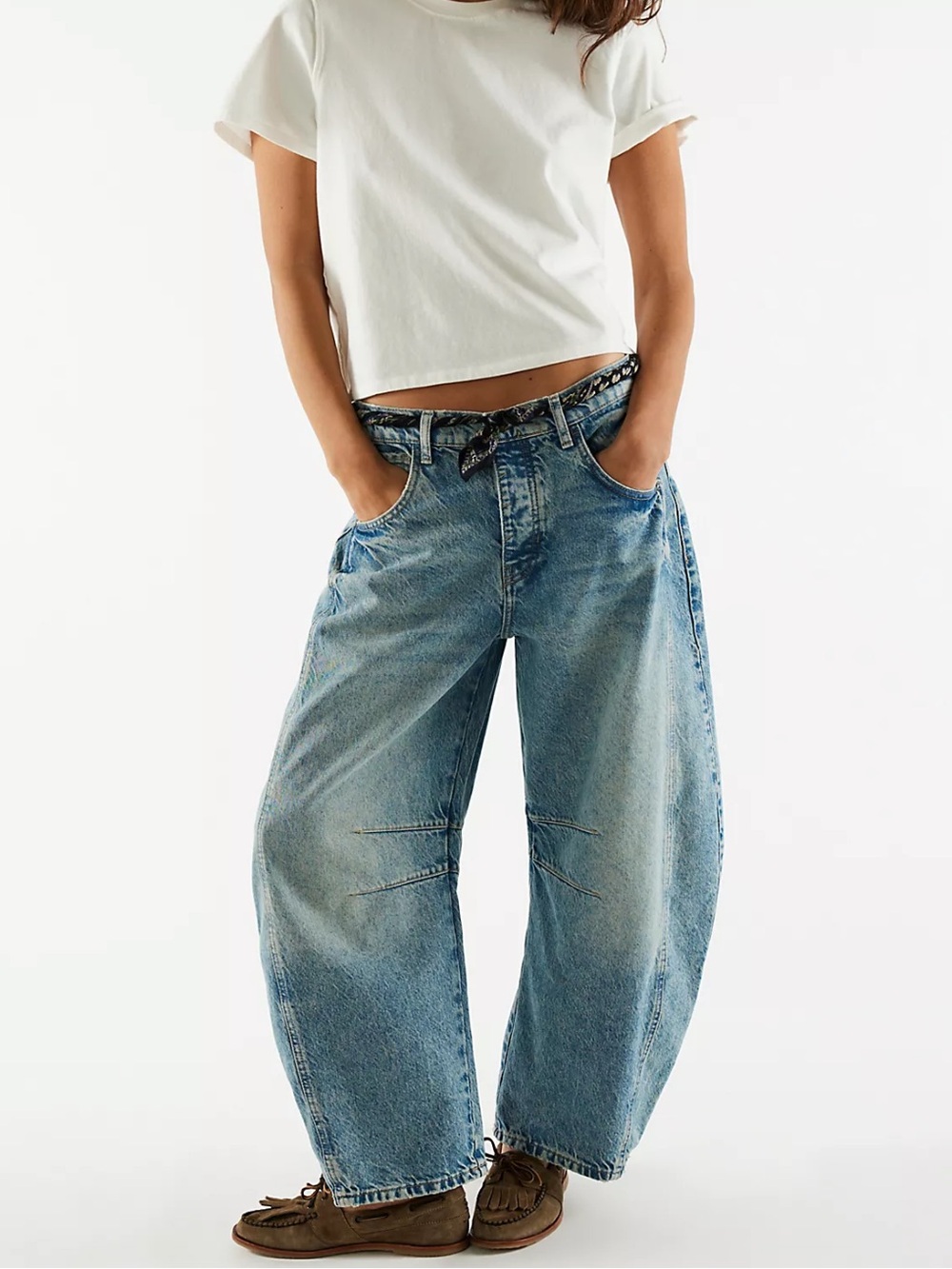free people good luck barrel jeans